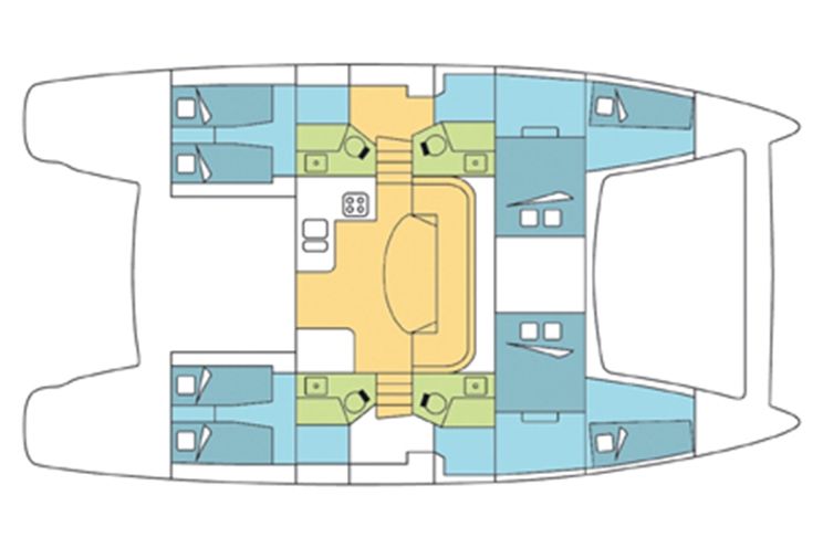 Charter Yacht Catana 47 with watermaker and AC - 6 Cabins - Tahiti,Bora Bora and the South Pacific