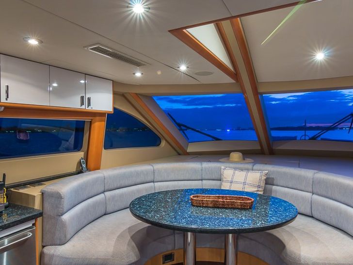 Miami Day Charter Yacht CHIP Lazzara 84 Dining Miami Day Charter Yacht CHIP Lazzara 84 Dining