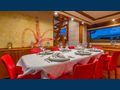 Miami Day Charter Yacht CINQUE MARE Ferretti 88 Dining Table