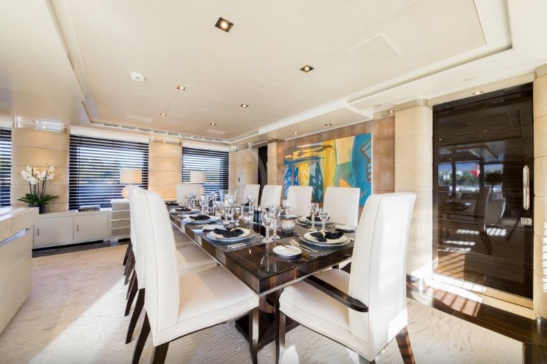 Clicia - 42m Baglietto - Luxury Motor Yacht - Main deck dining