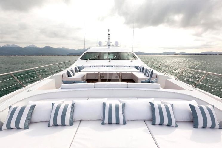 Charter Yacht CRAZY - Mangusta 130 - 5 Cabins - Cannes - Golfe Juan - Monaco - Antibes - St Tropez