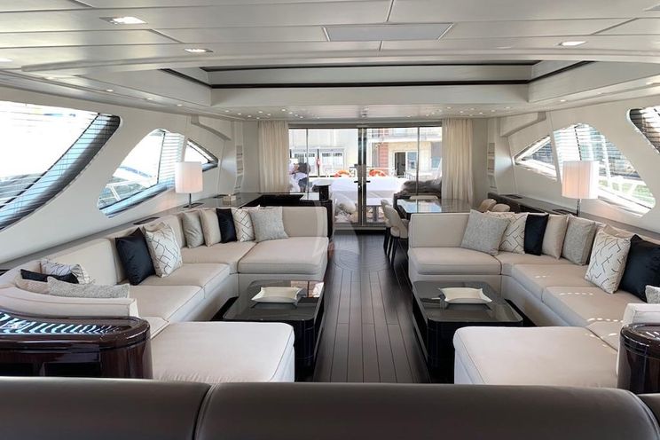 Charter Yacht CRAZY - Mangusta 130 - 5 Cabins - Cannes - Golfe Juan - Monaco - Antibes - St Tropez