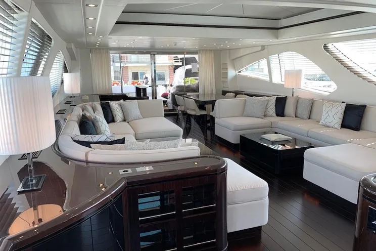 Charter Yacht CRAZY - Mangusta 130 - 5 Cabins - Cannes - Golfe Juan - Monaco - Antibes - St Tropez