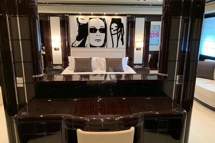 Charter Yacht CRAZY - Mangusta 130 - 5 Cabins - Cannes - Golfe Juan - Monaco - Antibes - St Tropez