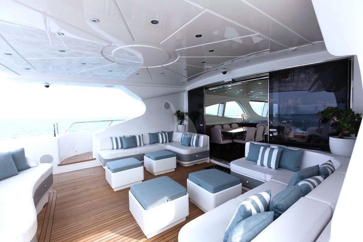 Charter Yacht CRAZY - Mangusta 130 - 5 Cabins - Cannes - Golfe Juan - Monaco - Antibes - St Tropez