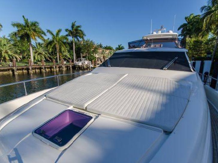 Miami Day Charter Yacht DR NO Ferretti 75 Bow Miami Day Charter Yacht DR NO Ferretti 75 Bow