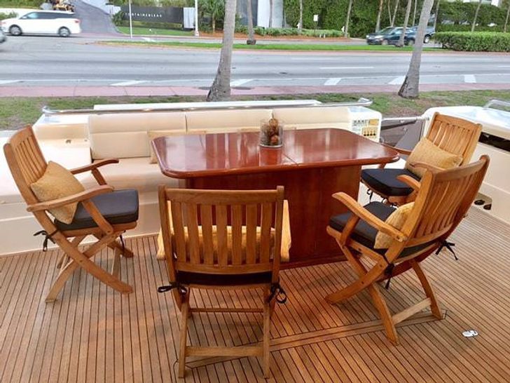 Miami Day Charter Yacht DR NO Ferretti 75 Al Fresco Dining Miami Day Charter Yacht DR NO Ferretti 75 Al Fresco Dining
