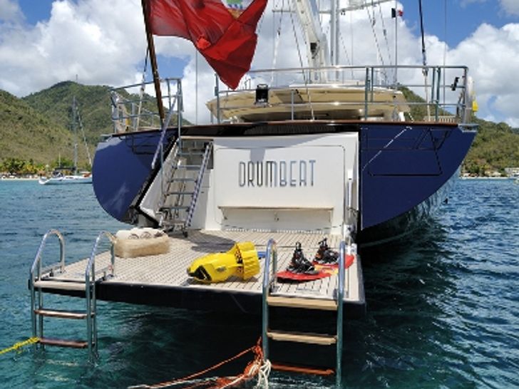 DRUMBEAT Alloy 53m Luxury Sailing Yacht Swim Platform DRUMBEAT Alloy 53m Luxury Sailing Yacht Swim Platform