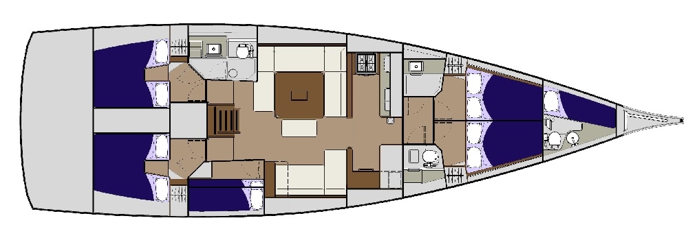 Charter Yacht Dufour 560 - 5 cabins - 2015 - Bodrum - Gocek - Marmaris