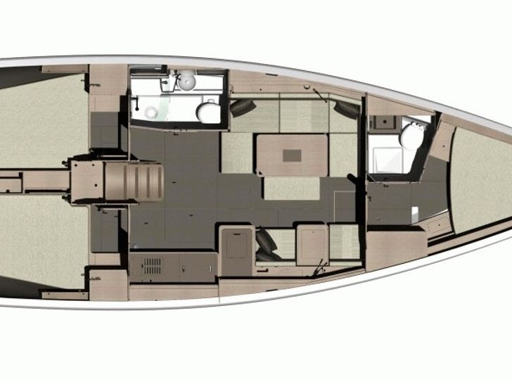 Dufour 412 Boatbookings Layout