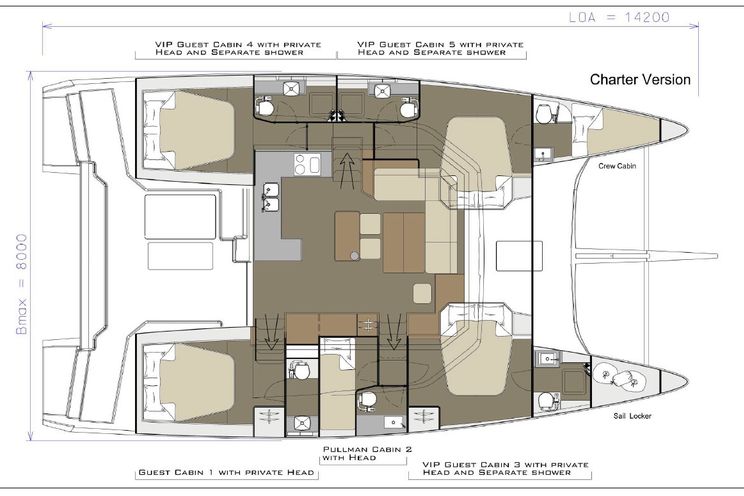 Charter Yacht Dufour 48 - 2019 - 4 double + 1 twin cabin