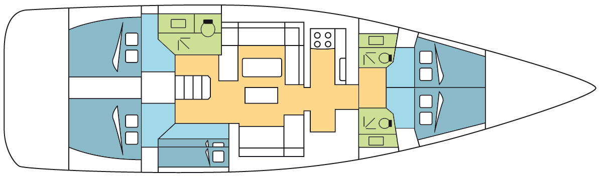 Dufour 520 GL Layout