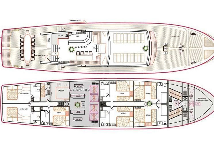 Charter Yacht ERATO - Gulet 98Ft - 7 cabins - Athens - Mykonos - Paros