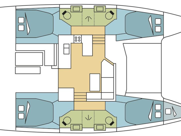 Fountaine Pajot Astrea 42 Layout Fountaine Pajot Astrea 42 Layout