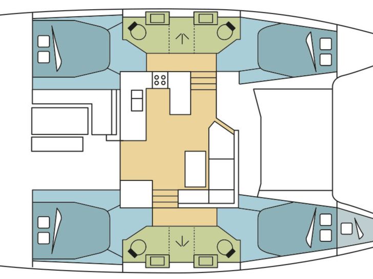 Fountaine Pajot Astrea 42 Layout