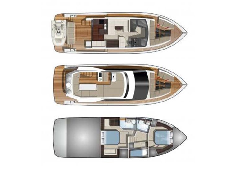 Galeon 460 Flybridge - Layout Galeon 460 Flybridge - Layout