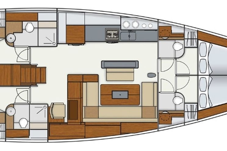 Charter Yacht Hanse 548 - 4 + 1 cabins(4 double 1 single)- 2019 - Split - Trogir