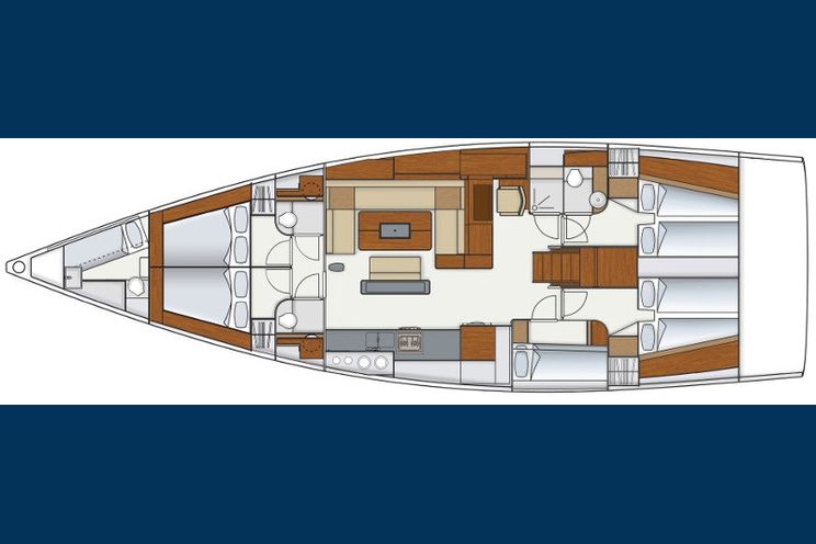 Charter Yacht Hanse 575 - 4 + 2(4 double 2 single)2016 - Trogir - Sibenik