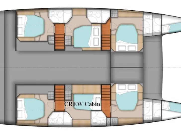 HIGH FIVE Fountaine Pajot Sanya 57 - catamaran yacht layout HIGH FIVE Fountaine Pajot Sanya 57 - catamaran yacht layout