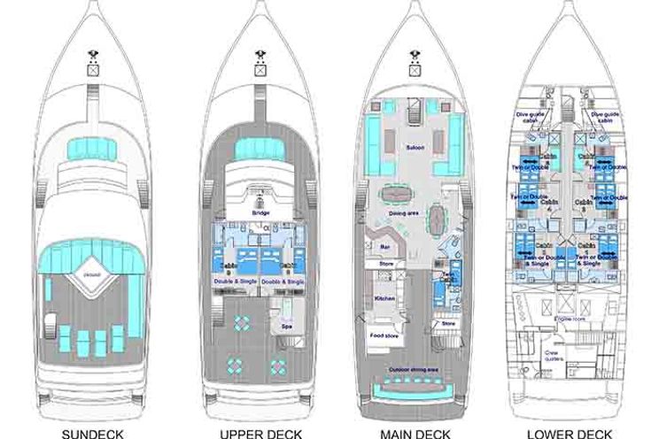 Charter Yacht HONORS LEGACY - 9 Cabins - Maldives,Indian Ocean