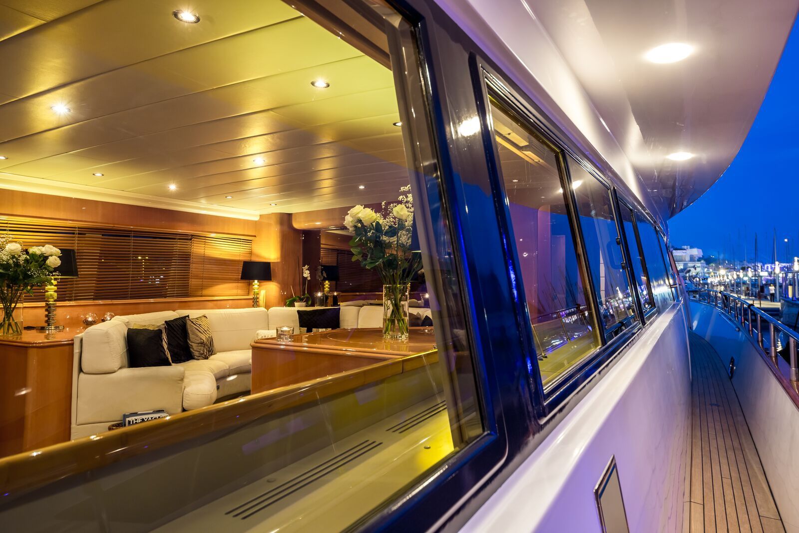 INDULGENCE OF POOLE Mangusta 86 Luxury Superyacht Walkway
