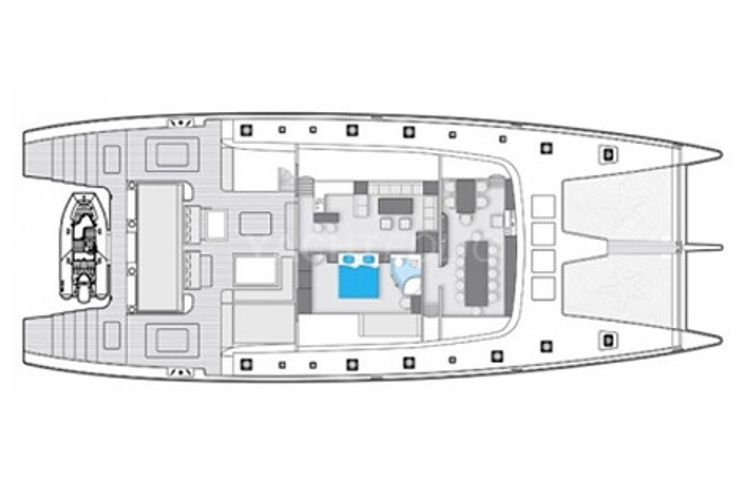 Layout for IPHARRA - Sunreef 102 Middle deck