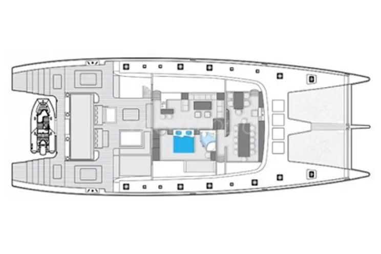 Layout for  IPHARRA - Sunreef 102 Middle deck