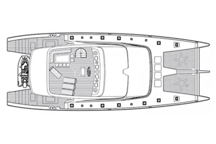 Layout for  IPHARRA - Sunreef 102 Upper deck