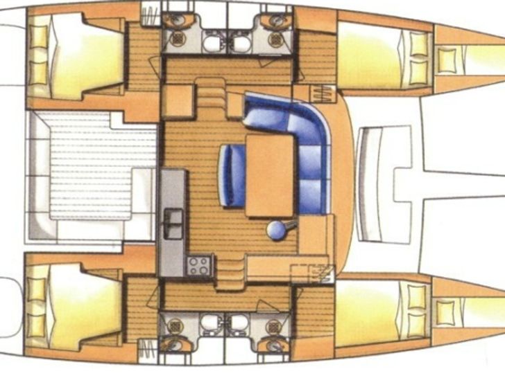 ISLAND GIRL Lagoon 44 Layout