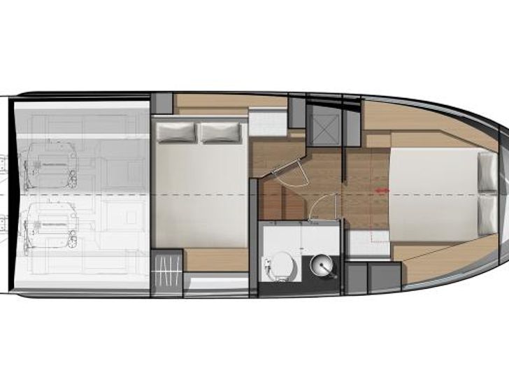 Jeanneau Power NC 33 Layout