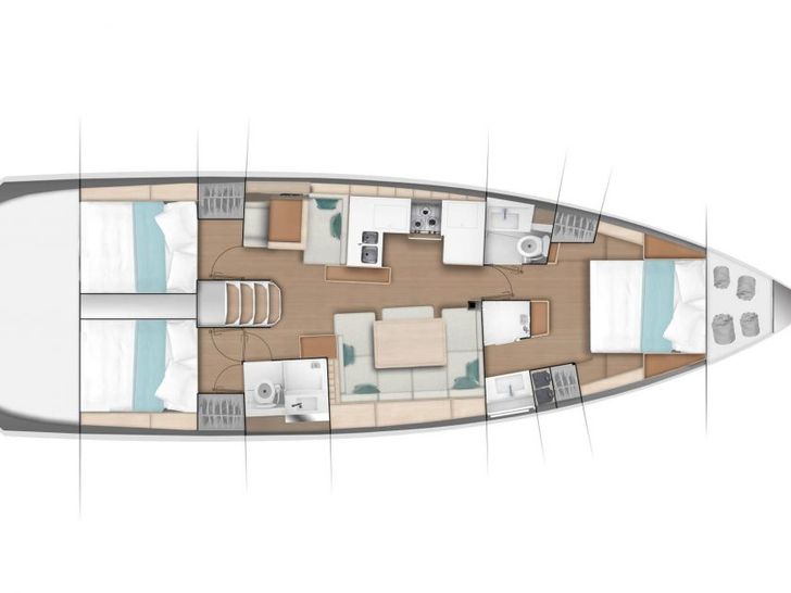 Jeanneau Sun Odyssey 490 Layout