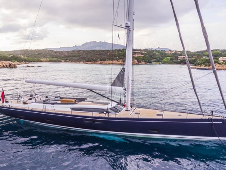 JIKAN - Advanced Yachts A80,aerial side view JIKAN - Advanced Yachts A80,aerial side view