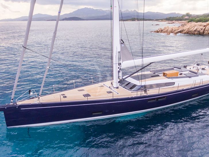 JIKAN - Advanced Yachts A80,aerial view highlighting the bow JIKAN - Advanced Yachts A80,aerial view highlighting the bow