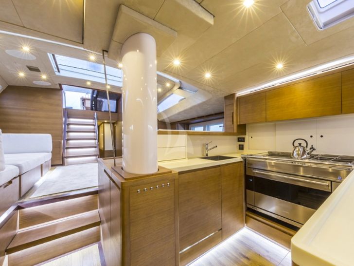 JIKAN - Advanced Yachts A80,galley panoramic view JIKAN - Advanced Yachts A80,galley panoramic view