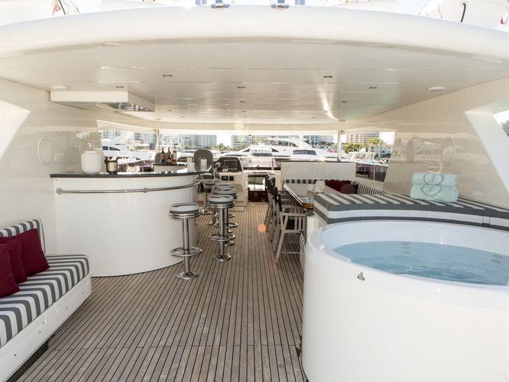 Miami Day Charter Yacht JULIA DOROTHY Johnson 103 Sundeck 