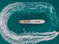 JUST ENOUGH - motor yacht aerial shot