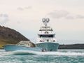 JUST ENOUGH - Custom Yacht 140,bow view with tender