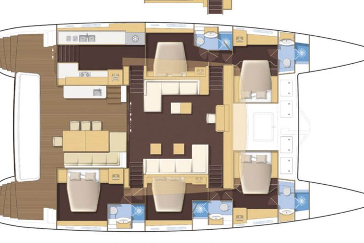 Layout for KASKAZI FOUR - Lagoon 620, boat layout