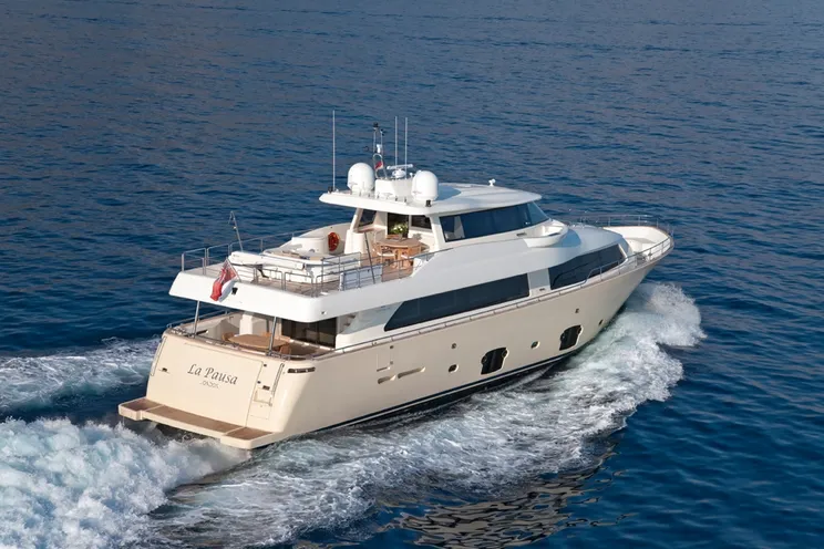 Charter Yacht LA PAUSA - Ferretti Custom Line Navetta 86 - 5 Cabins - Monaco - Nice - Cannes - Antibes - Olbia - Sardinia - Corsica