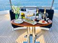 LADY AZUL Heesen 129 - wine on deck LADY AZUL Heesen 129 - wine on deck