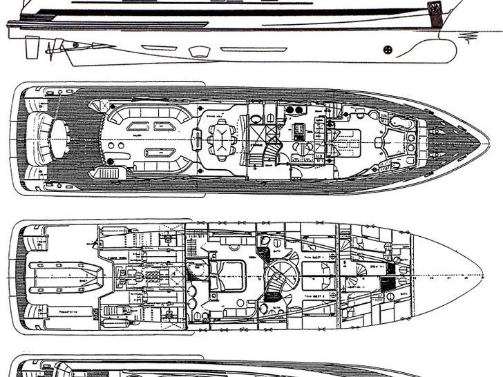 LADY P - Crewed Motor Yacht - Layout