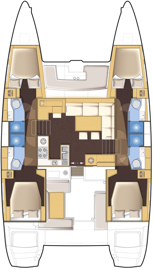 Charter Yacht Lagoon 50 - 6 cabins(6 double)- 2018 - Mykonos - Athens - Paros