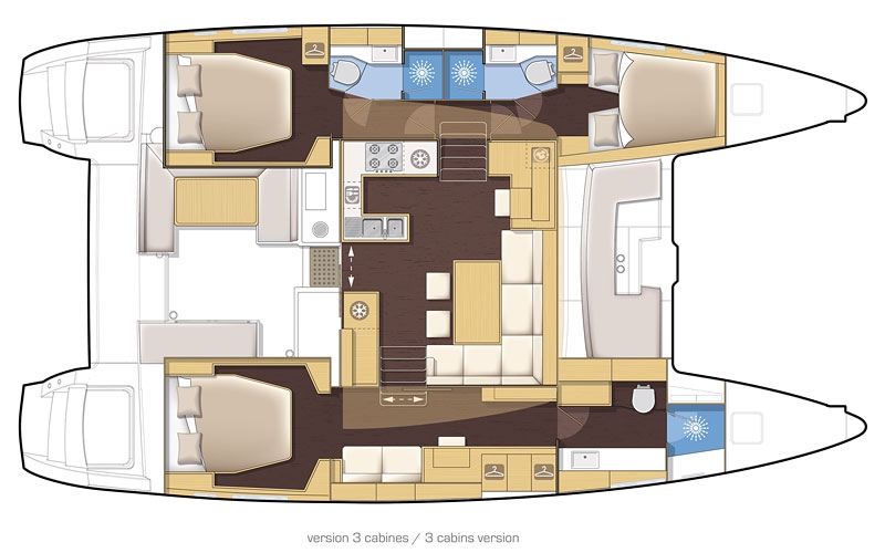 Charter Yacht Lagoon 450 Owner Version - 3 Cabins - Marsh Harbour - Bahamas