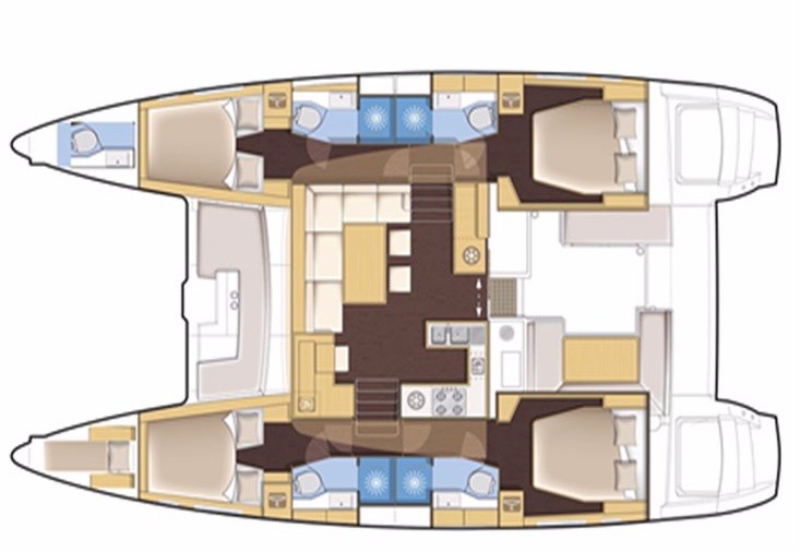 Charter Yacht Lagoon 450 F - 4 + 2 cabins(4 double 2 single)- 2020 - Sukosan - Biograd - Split - Dubrovnik