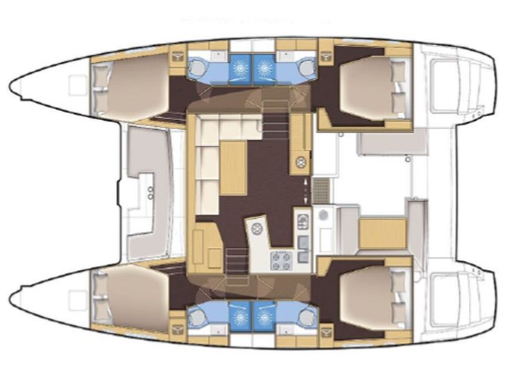 Lagoon 450 Sportop - Layout