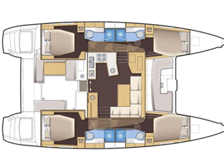 Lagoon 450 - Layout