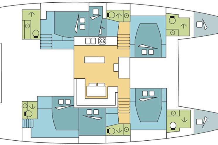 Charter Yacht Lagoon 52(2017)- 6 double Cabins - Praslin,Seychelles