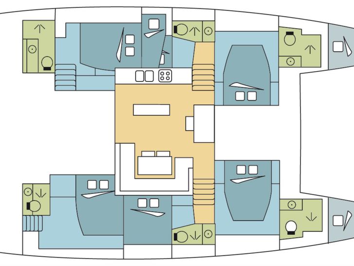 Lagoon 52F Layout