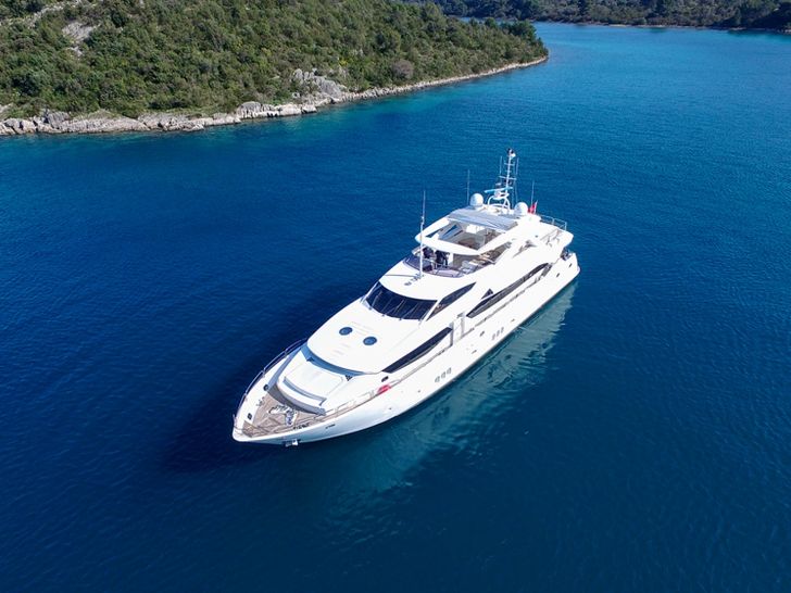 IRA Sunseeker 34m - aerial shot with waterline IRA Sunseeker 34m - aerial shot with waterline