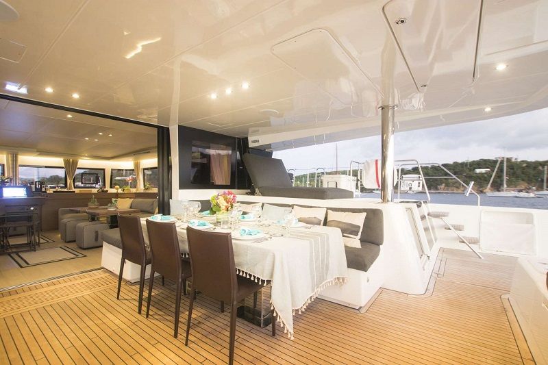 Awarded 3rd place in the culinary competition at the 2019 annual USVI Boat Show! Mahasattva is a luxury Lagoon 620 catamaran,offering 4 queen guest cabins,each with individual air conditioning controls,a private en-suite head with electric toilets,